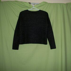 Eileen Fisher Layered Knit  Black Sweater Size PS